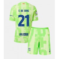 Otroški Nogometni dresi Barcelona Frenkie de Jong #21 Tretji 2024-25 Kratek Rokav (+ Kratke hlače)